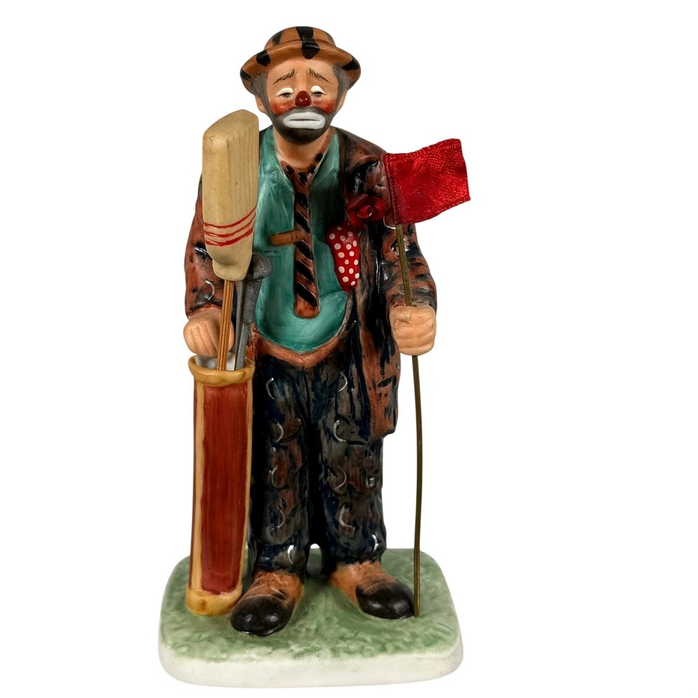 Emmett Kelly Circus Collection Weary Willie Golfer Figurine 1992 Ltd Ed China